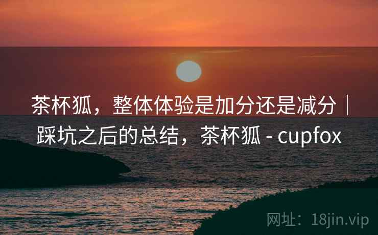 茶杯狐，整体体验是加分还是减分｜踩坑之后的总结，茶杯狐 - cupfox  第2张